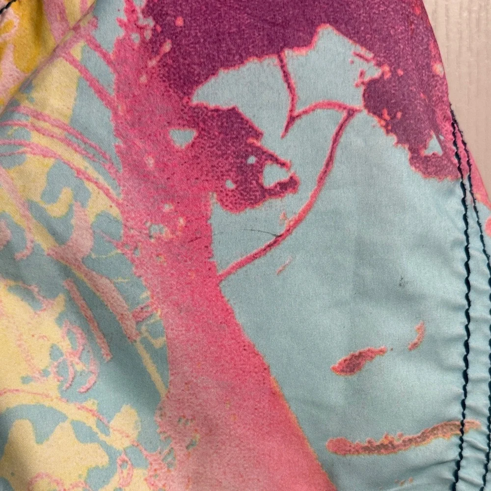 💙💖True Religion Tie Dye Y2K Board‎ Shorts Surf Dopamine 36